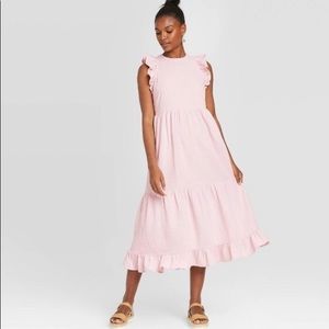 Lilac Tiered Ruffled Dress